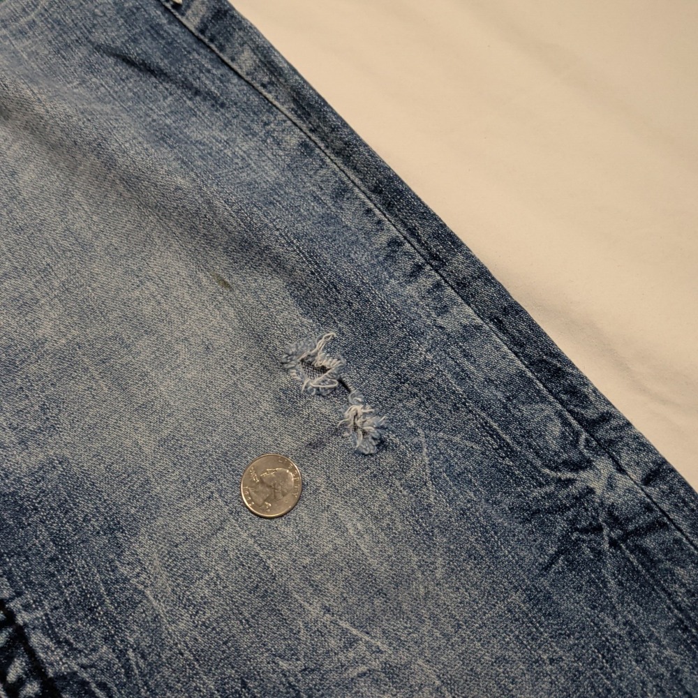 ROCK REVIVAL Earlin Boot Jeans Mens Size 36 Distressed Blue Y2K Western Waist Me - Picture 4 of 10